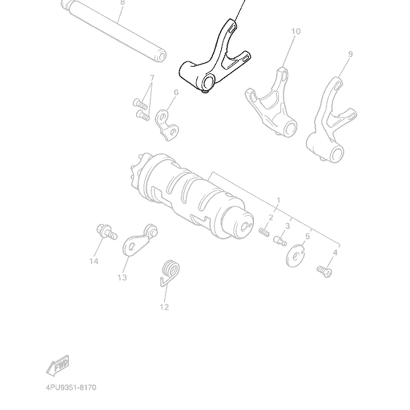 Motos Neno Shop - Garfo Seletor Marcha 3 FJ 1200 XJR 1300