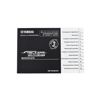 Manual do Proprietário YZF R3 2020-2025 Original Yamaha