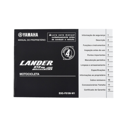 Motos Neno Shop - Manual do Propriet rio XTZ 250 Lander ABS 20-22