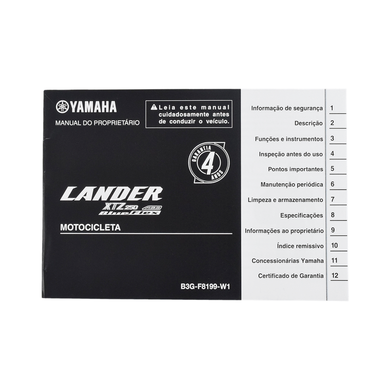 Motos Neno Shop - Manual do Propriet rio XTZ 250 Lander ABS 20-22