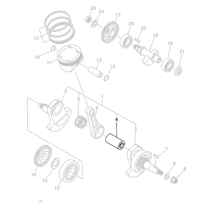 Motos Neno Shop - Pino do Virabrequim XT 660R XT 660Z T‚n‚r‚ YFM 700