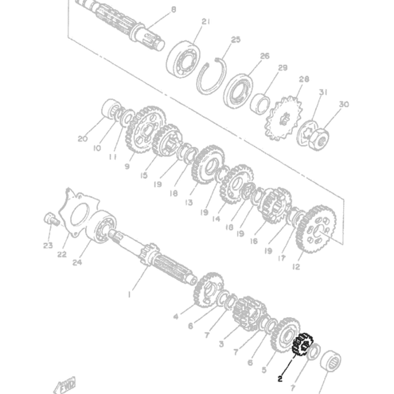 Motos Neno Shop - Engrenagem Motora da 2¦ Marcha DT 180 86 a 96