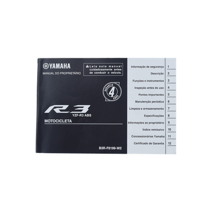 Manual do Proprietário YZF R3 2020-2025 Original Yamaha