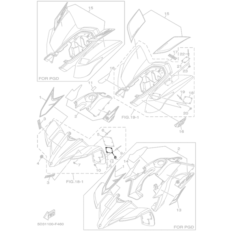 Motos Neno Shop - Etiqueta Advertˆncia Grizzly Raptor YFZ 450