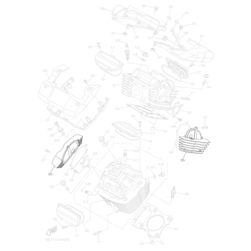 Motos Neno Shop - Tampa Lateral Esquerda Cabeçote Original Yamaha