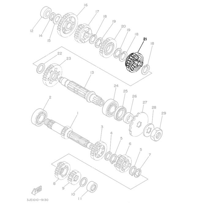 Motos Neno Shop - Engrenagem 4ª Secundária 22D Original Yamaha