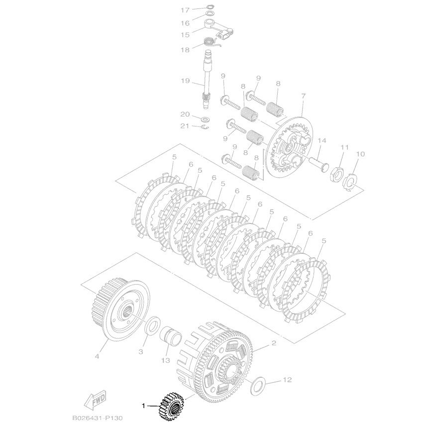 Motos Neno Shop - Engrenagem do Virabrequim Original Yamaha para