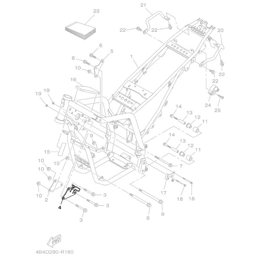 Motos Neno Shop - Suporte Esquerdo Inferior Original Yamaha para
