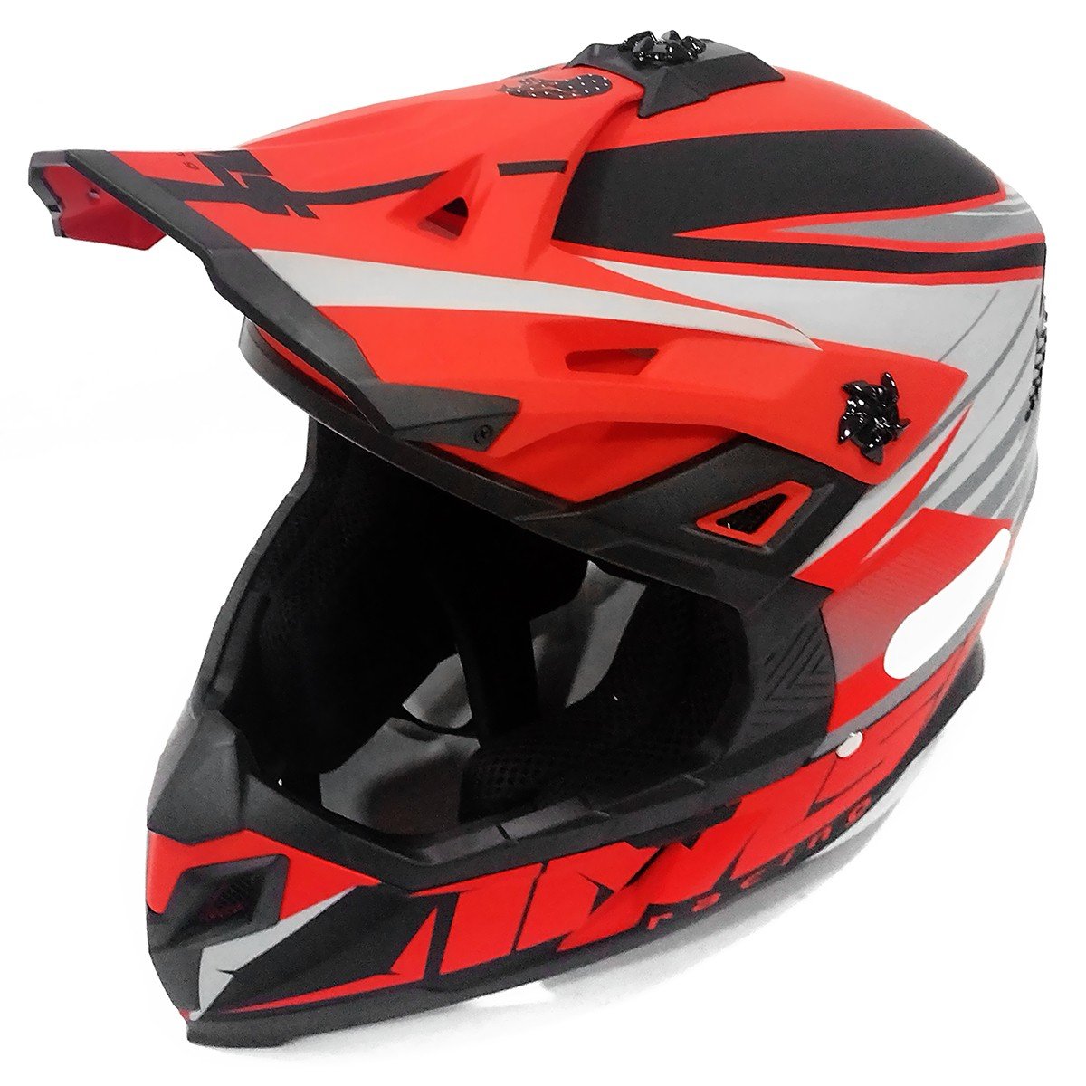 CAPACETE CROSS IMS EXTREME CINZA/VERMELHO