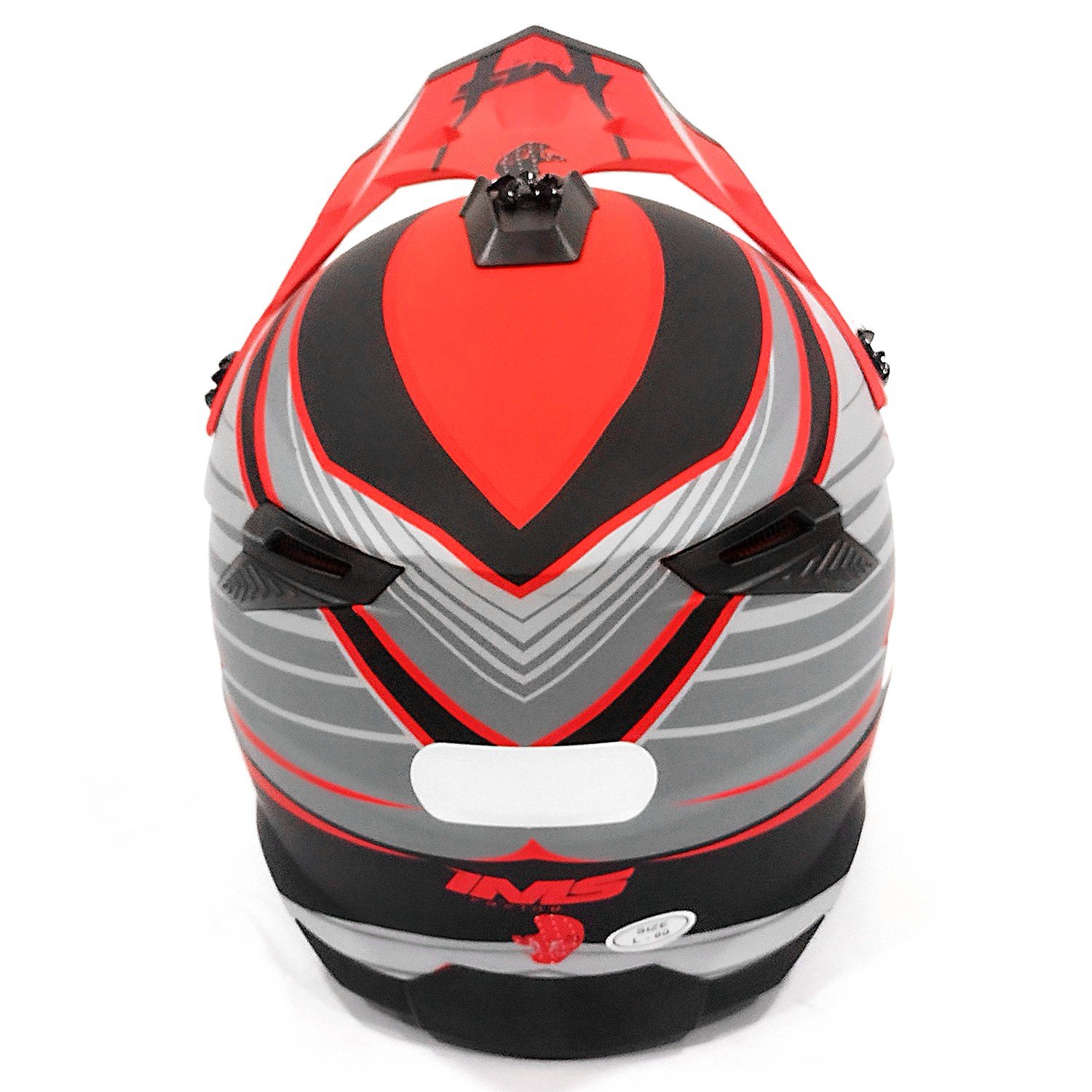 CAPACETE CROSS IMS EXTREME CINZA/VERMELHO