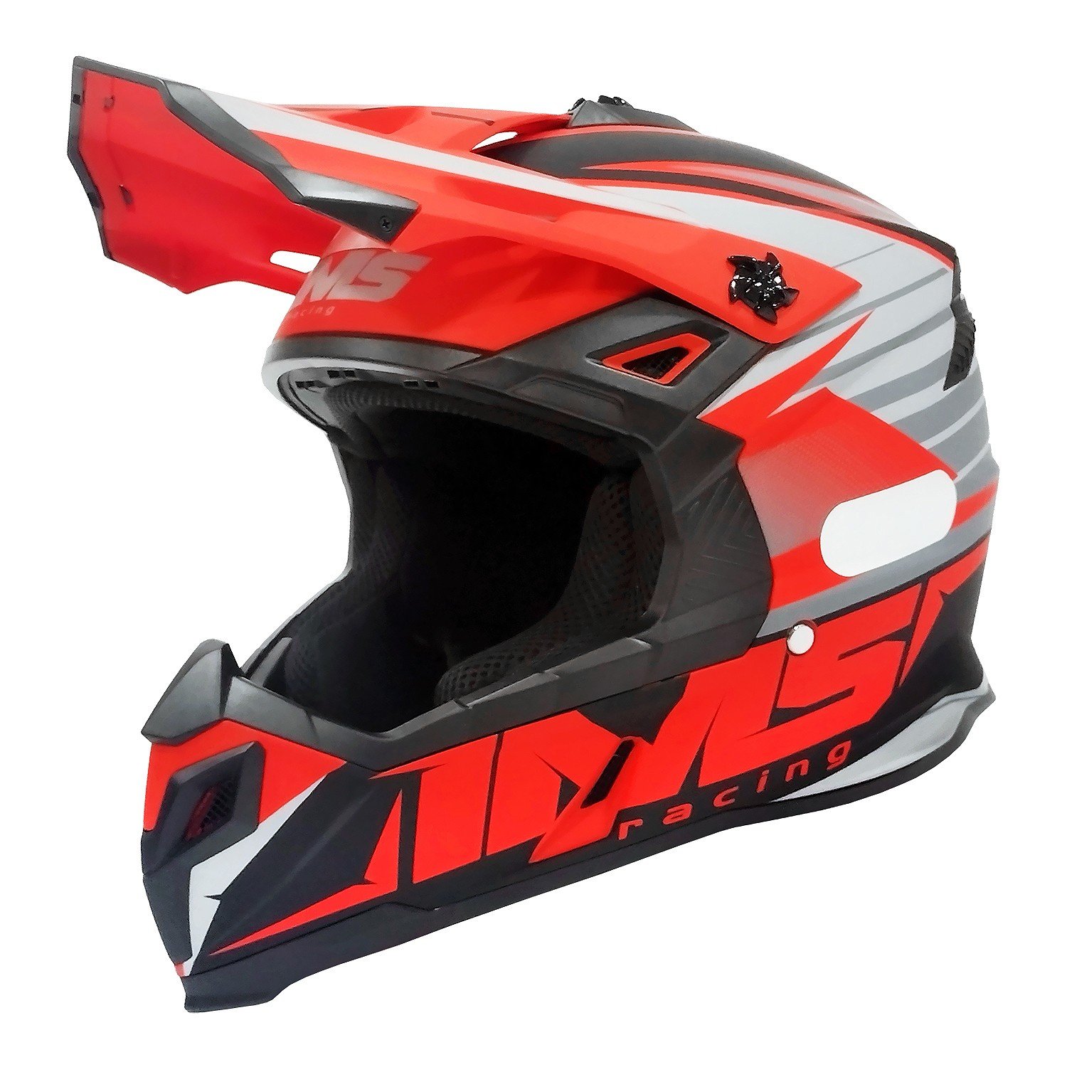CAPACETE CROSS IMS EXTREME CINZA/VERMELHO