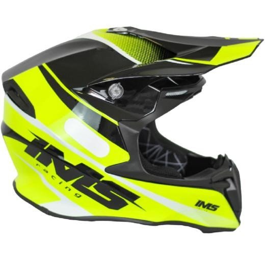 CAPACETE CROSS IMS SHINE PRETO/FLUOR
