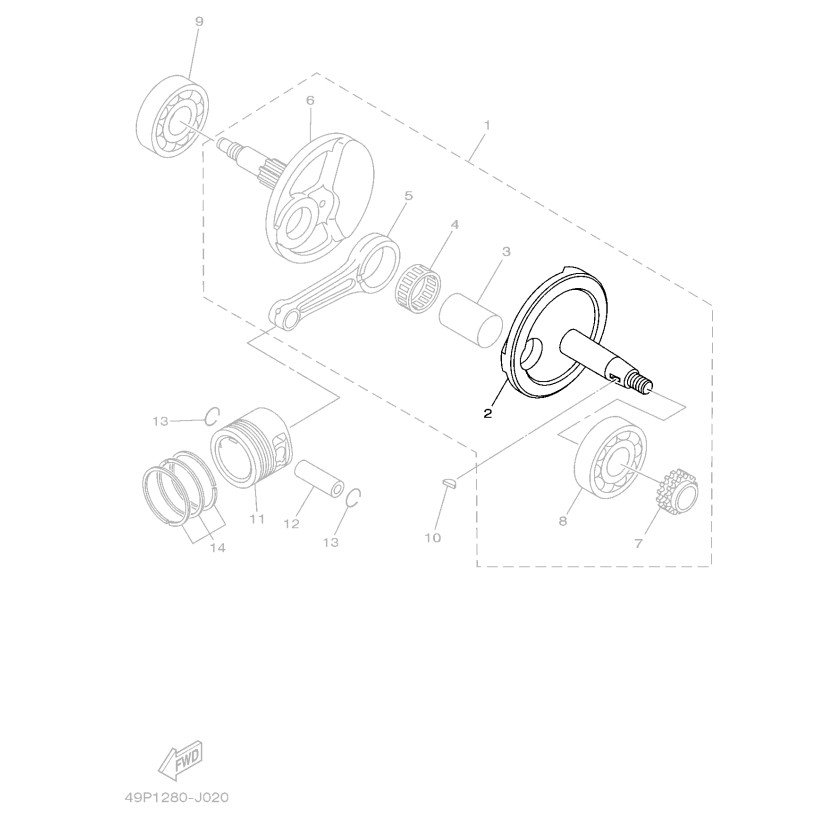 Motos Neno Shop - Virabrequim Esquerdo Crypton 115 10-16