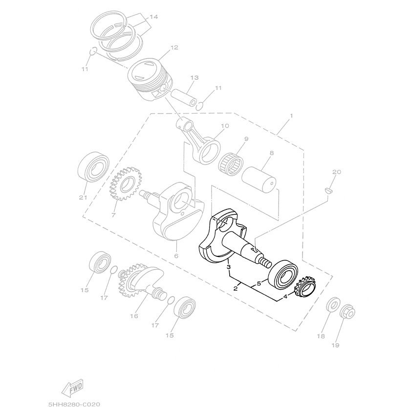 Motos Neno Shop - Virabrequim Esquerdo XTZ 125 03-05