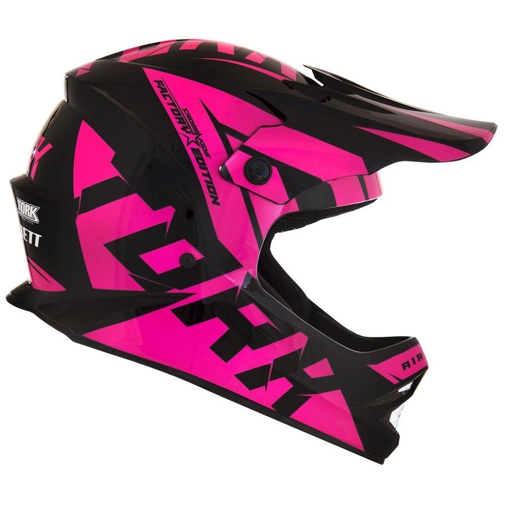 Capacete Cross Kids Factory Edition Pro Tork Preto/Rosa