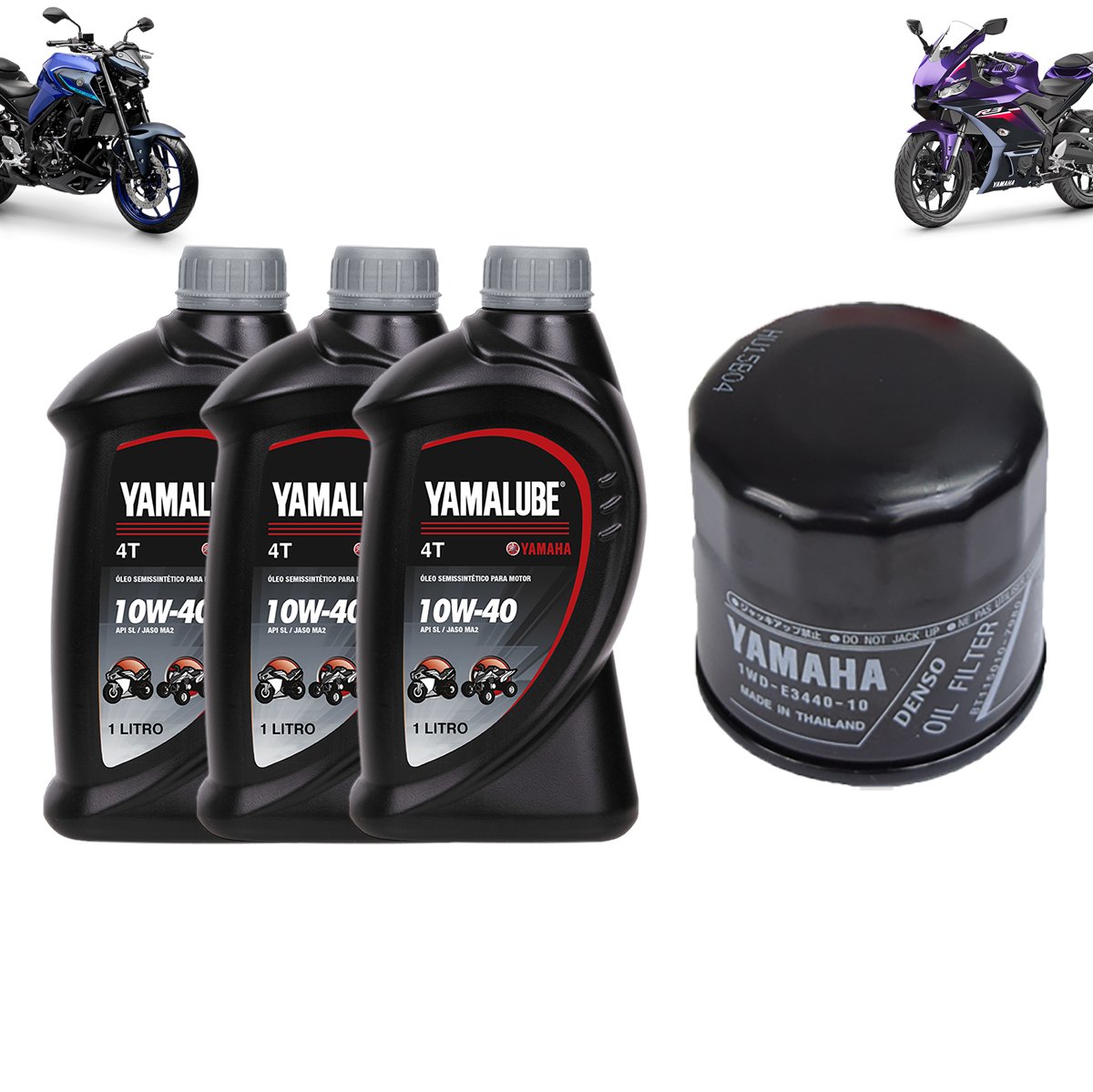 Kit Troca De Óleo Filtro Mt 03 Yfz R3 Original Yamaha Yamalube