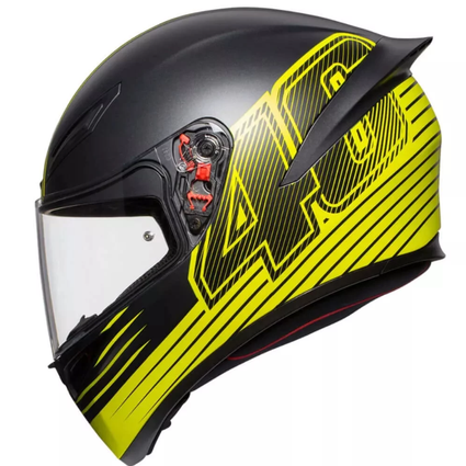 Capacete AGV K1 Edge 46 Preto/Amarelo: Design Racing, Segurança