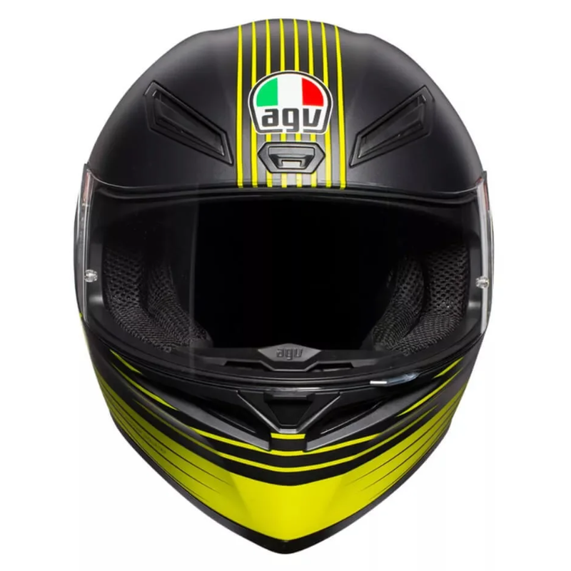Capacete AGV K1 Edge 46 Preto/Amarelo: Design Racing, Segurança