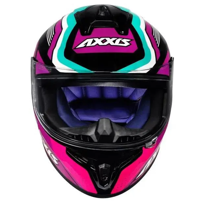 CAPACETE AXXIS DRAKEN COUGAR GLOSS BLK/PINK/TIFFANY