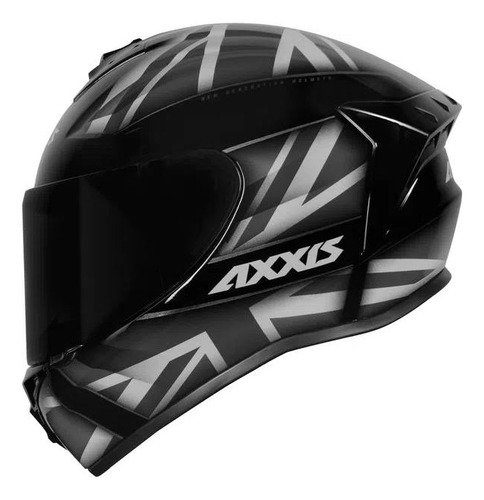 たかし CAPACETE AXXIS DRAKEN UK GLOSS BLACK/GREY TAM 56