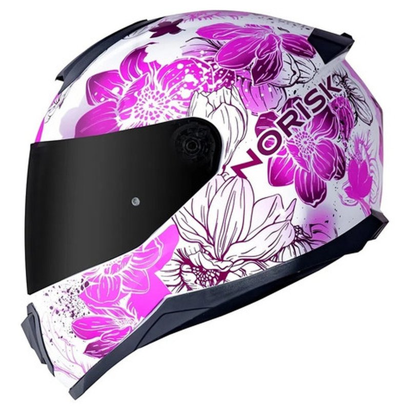 CAPACETE NORISK FF391 RAZOR BLOOM BRANCO/ROSA