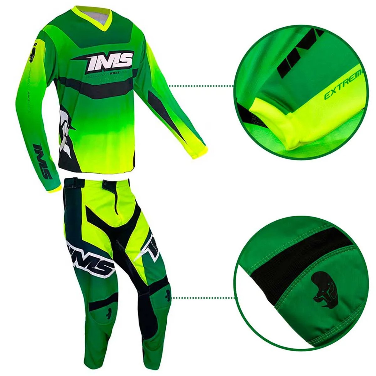 Conjunto Cross Ims Revo Extreme Verde Motocross Trilha Enduro