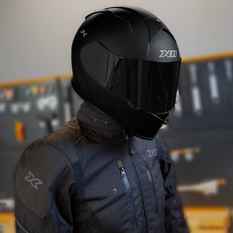 CAPACETE REVO PRO ALL BLACK PRETO FOSCO COM VISEIRA SOLAR