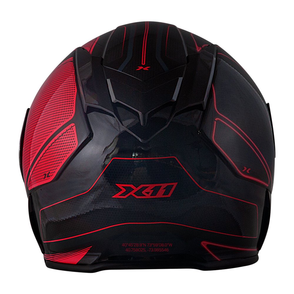CAPACETE FECHADO COM VISEIRA INTERNA REVO PRO TRONIX VERMELHO
