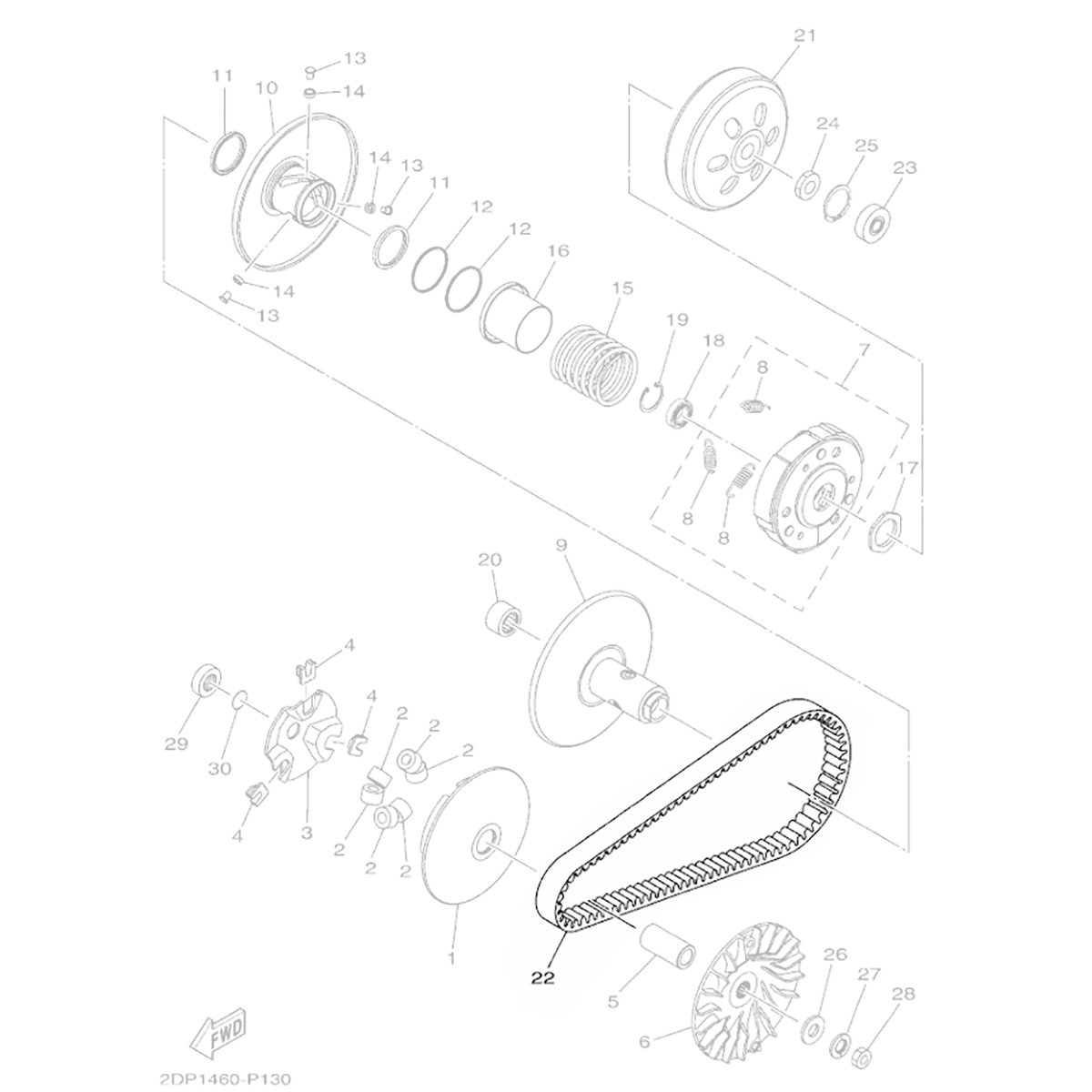 Motos Neno Shop - Correia da Embreagem Nmax 160