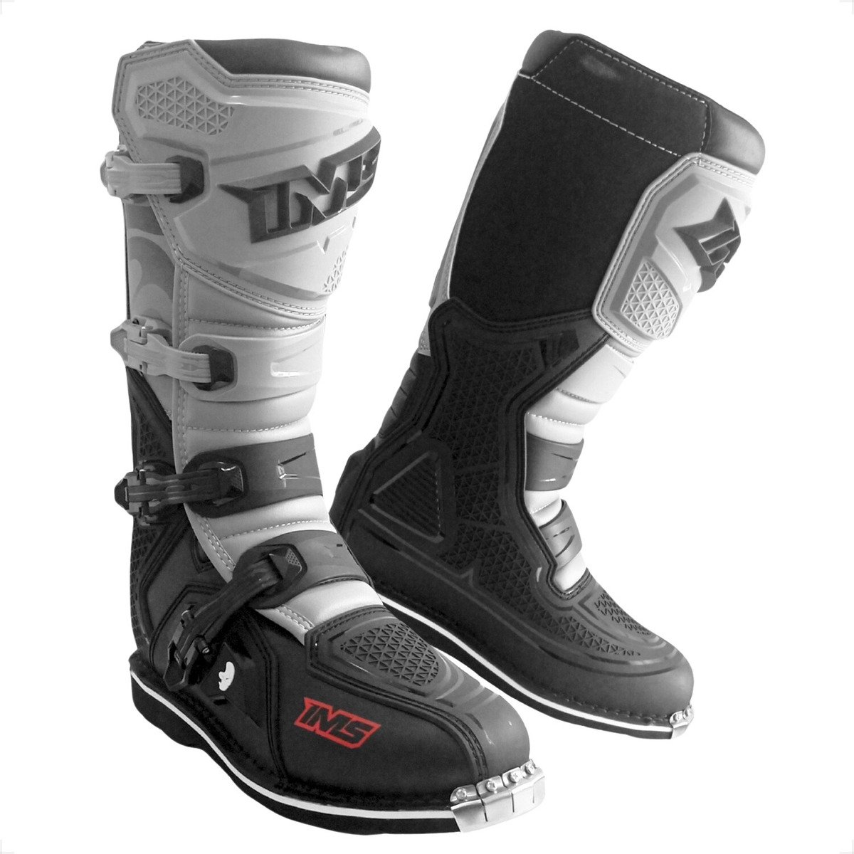 Bota Cross Ims Robust Costurada Cinza Moto Trilha Enduro